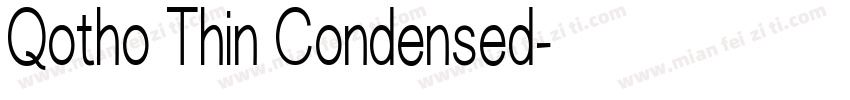 Qotho Thin Condensed字体转换